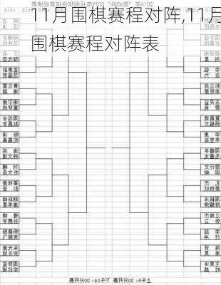 11月围棋赛程对阵,11月围棋赛程对阵表