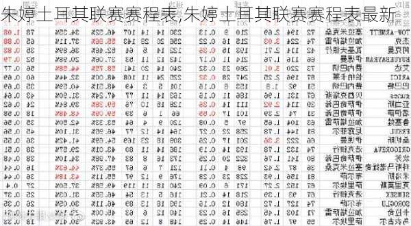 朱婷土耳其联赛赛程表,朱婷土耳其联赛赛程表最新