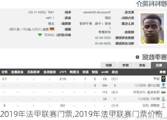 2019年法甲联赛门票,2019年法甲联赛门票价格