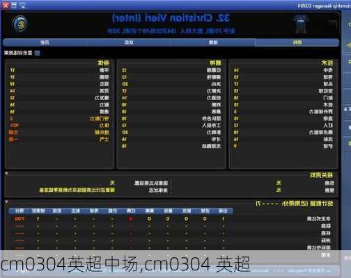 cm0304英超中场,cm0304 英超