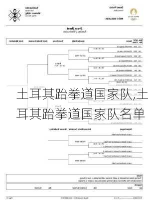 土耳其跆拳道国家队,土耳其跆拳道国家队名单