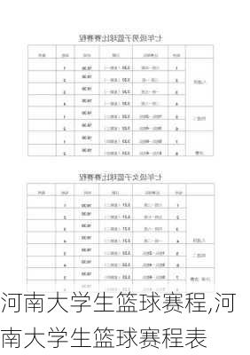 河南大学生篮球赛程,河南大学生篮球赛程表