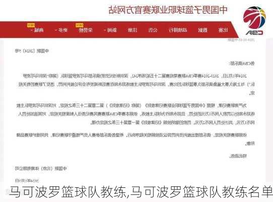 马可波罗篮球队教练,马可波罗篮球队教练名单