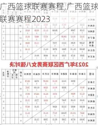 广西篮球联赛赛程,广西篮球联赛赛程2023