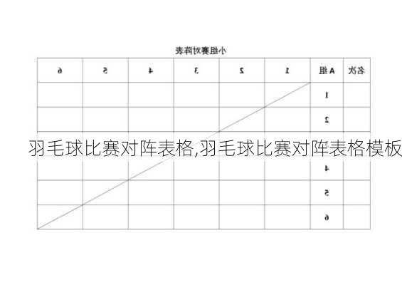 羽毛球比赛对阵表格,羽毛球比赛对阵表格模板