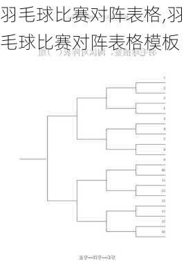 羽毛球比赛对阵表格,羽毛球比赛对阵表格模板