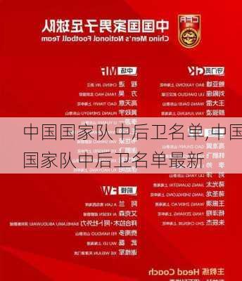 中国国家队中后卫名单,中国国家队中后卫名单最新