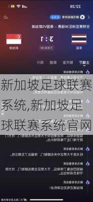 新加坡足球联赛系统,新加坡足球联赛系统官网