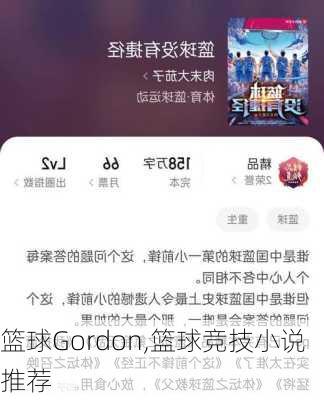 篮球Gordon,篮球竞技小说推荐