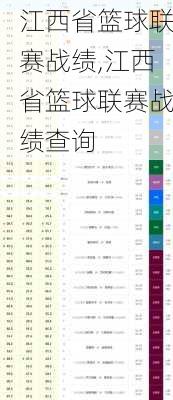 江西省篮球联赛战绩,江西省篮球联赛战绩查询