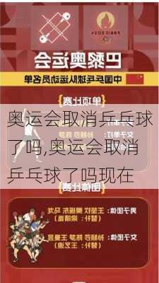 奥运会取消乒乓球了吗,奥运会取消乒乓球了吗现在