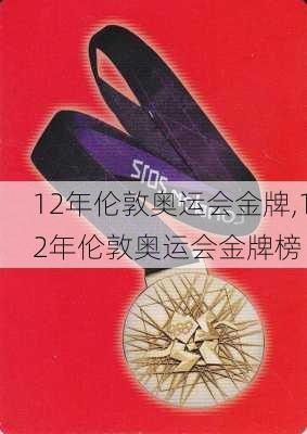 12年伦敦奥运会金牌,12年伦敦奥运会金牌榜