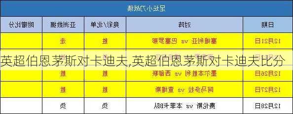 英超伯恩茅斯对卡迪夫,英超伯恩茅斯对卡迪夫比分