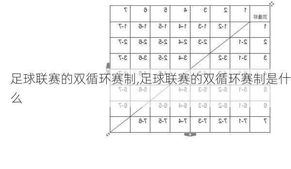 足球联赛的双循环赛制,足球联赛的双循环赛制是什么