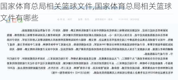 国家体育总局相关篮球文件,国家体育总局相关篮球文件有哪些