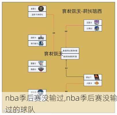 nba季后赛没输过,nba季后赛没输过的球队