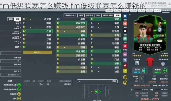 fm低级联赛怎么赚钱,fm低级联赛怎么赚钱的