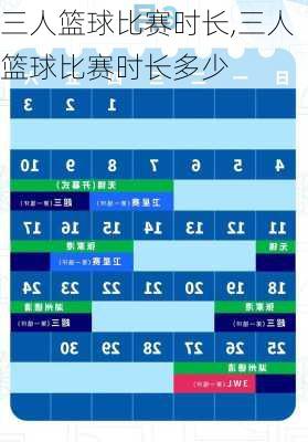 三人篮球比赛时长,三人篮球比赛时长多少