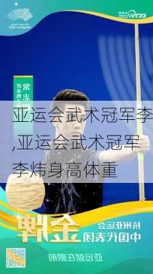 亚运会武术冠军李,亚运会武术冠军李炜身高体重