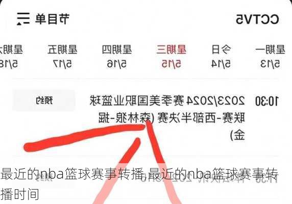 最近的nba篮球赛事转播,最近的nba篮球赛事转播时间