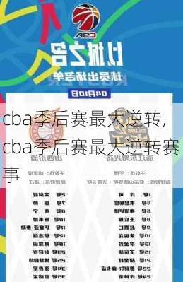 cba季后赛最大逆转,cba季后赛最大逆转赛事