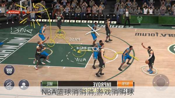 NBA篮球消消消,游戏消消球