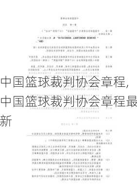 中国篮球裁判协会章程,中国篮球裁判协会章程最新