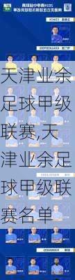 天津业余足球甲级联赛,天津业余足球甲级联赛名单