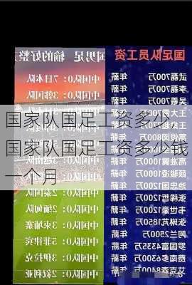 国家队国足工资多少,国家队国足工资多少钱一个月