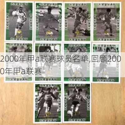 2000年甲a联赛球员名单,回顾2000年甲a联赛