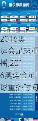 2016奥运会足球重播,2016奥运会足球重播时间