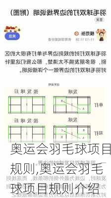 奥运会羽毛球项目规则,奥运会羽毛球项目规则介绍