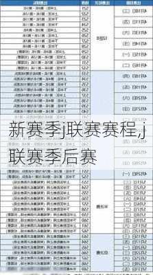 新赛季j联赛赛程,j联赛季后赛