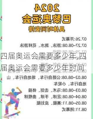 四届奥运会需要多少年,四届奥运会需要多少年时间