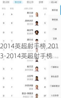 2014英超射手榜,2013-2014英超射手榜