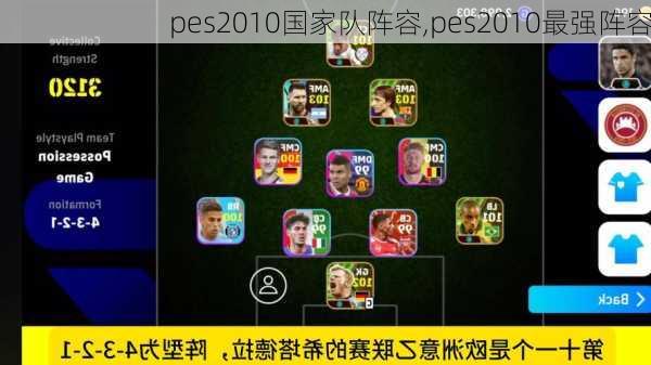 pes2010国家队阵容,pes2010最强阵容