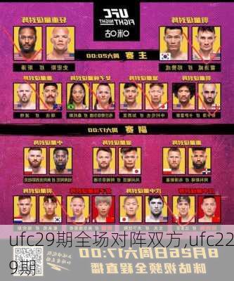 ufc29期全场对阵双方,ufc229期