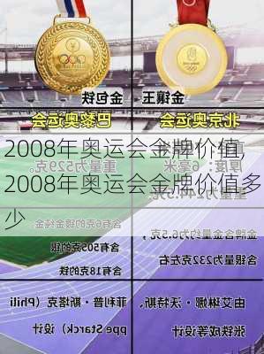 2008年奥运会金牌价值,2008年奥运会金牌价值多少