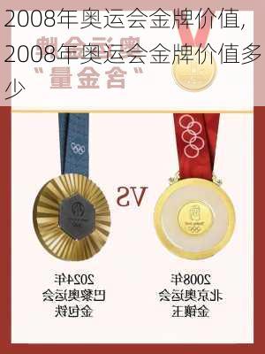 2008年奥运会金牌价值,2008年奥运会金牌价值多少