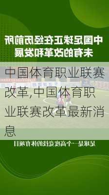 中国体育职业联赛改革,中国体育职业联赛改革最新消息