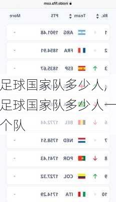 足球国家队多少人,足球国家队多少人一个队