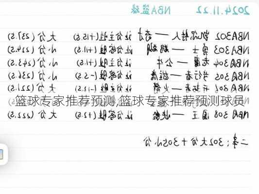 篮球专家推荐预测,篮球专家推荐预测球员