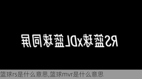 篮球rs是什么意思,篮球mvr是什么意思