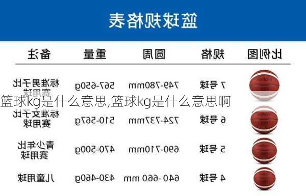 篮球kg是什么意思,篮球kg是什么意思啊