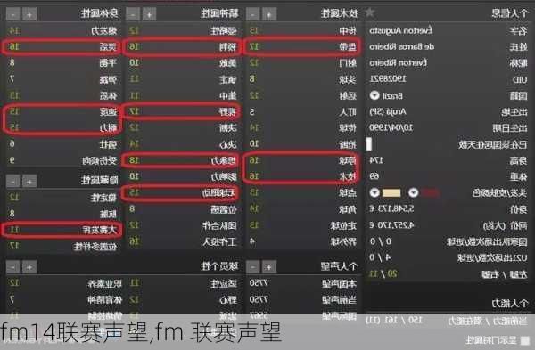 fm14联赛声望,fm 联赛声望