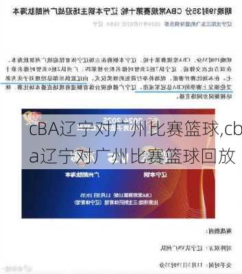 cBA辽宁对广州比赛篮球,cba辽宁对广州比赛篮球回放