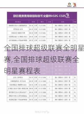 全国排球超级联赛全明星赛,全国排球超级联赛全明星赛程表