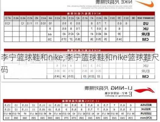 李宁篮球鞋和nike,李宁篮球鞋和nike篮球鞋尺码