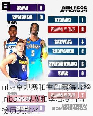 nba常规赛和季后赛得分榜,nba常规赛和季后赛得分榜历史排名