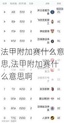 法甲附加赛什么意思,法甲附加赛什么意思啊